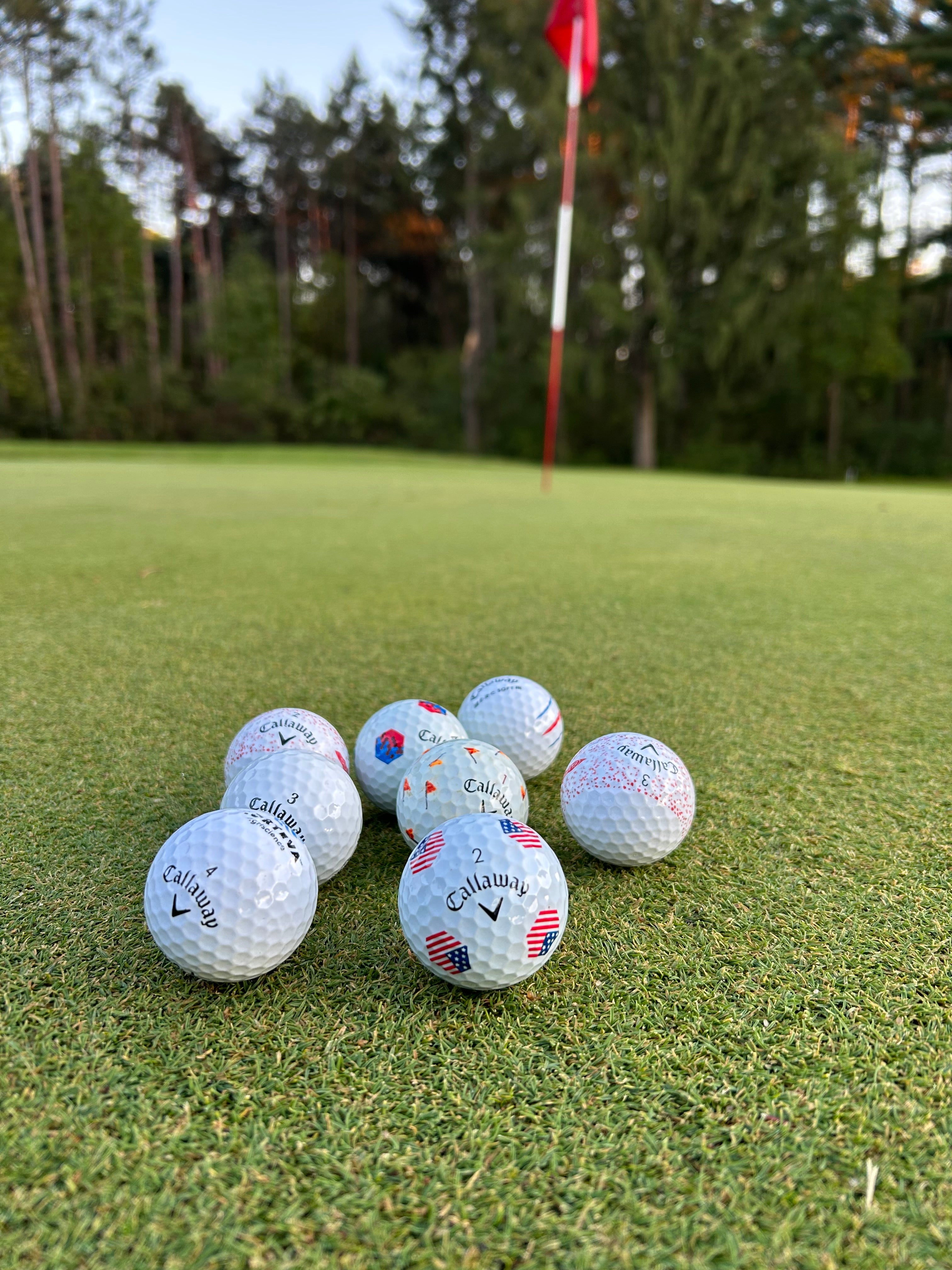 12 PACK USED GOLF BALLS – CALLAWAY BRAND, ALL WHITE
