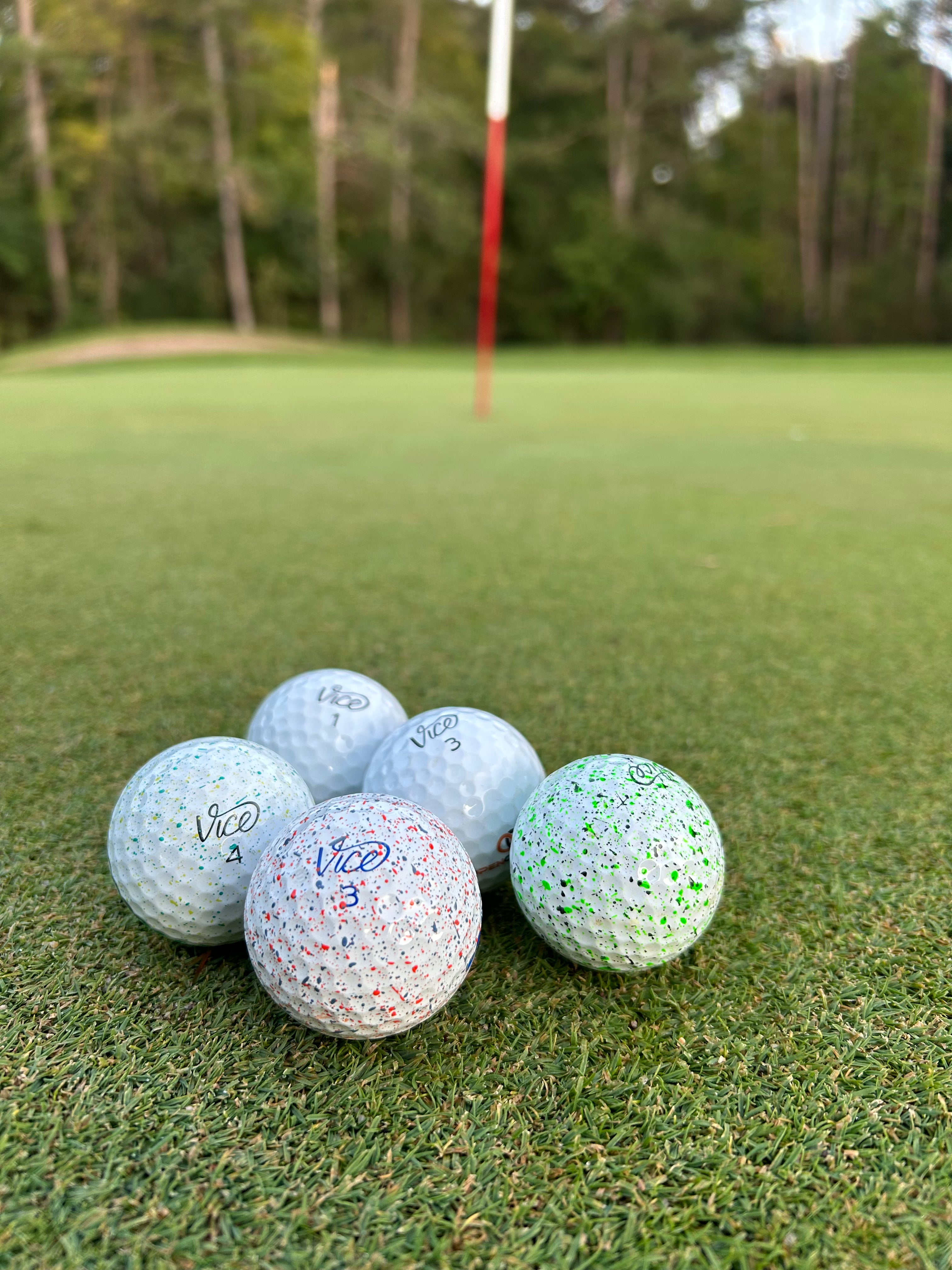 12 PACK USED GOLF BALLS – VICE BRAND, Various Colors