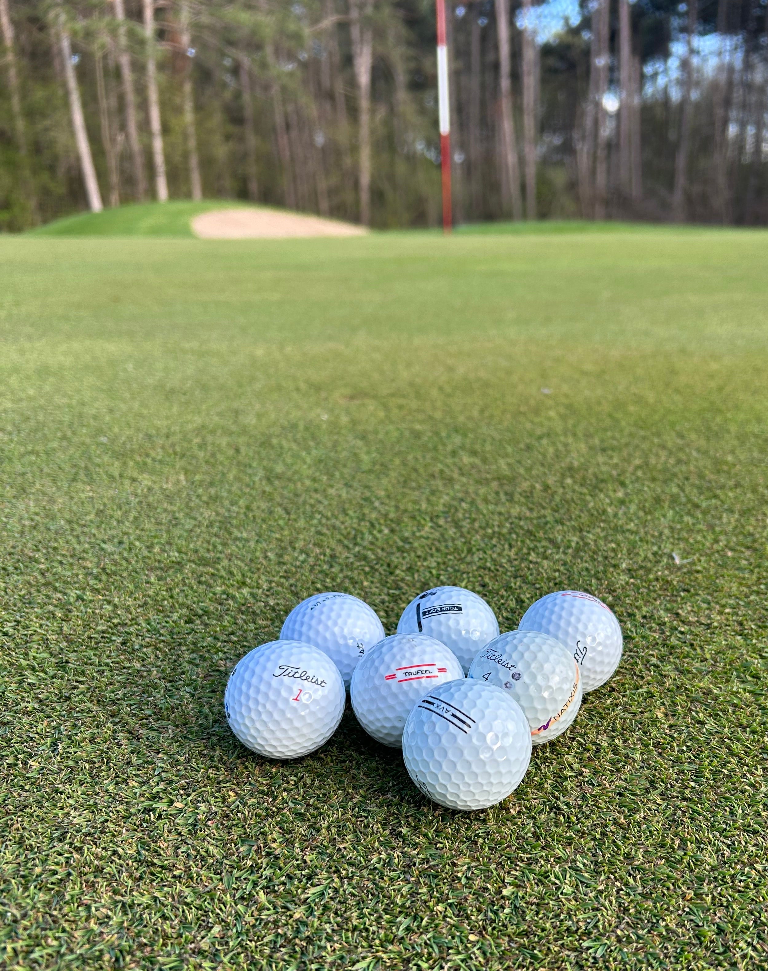 12 Pack Used Golf Balls – Titleist Brand, All White